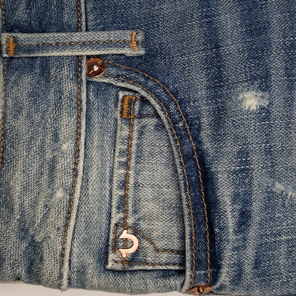 True Religion Joey Cut Off Short - 29 - Light Blue - Picture 4 of 8